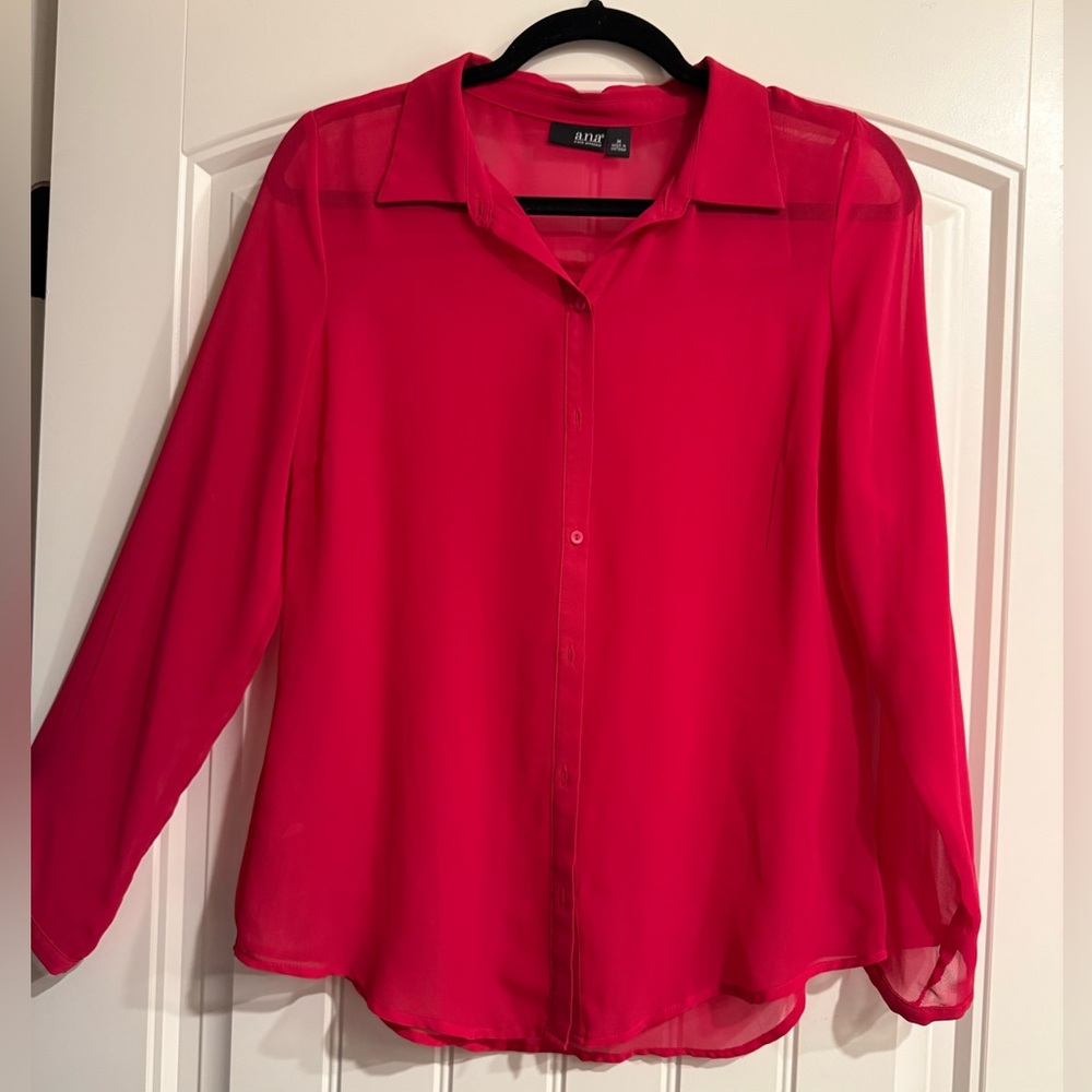 Women's Pink Sheer Blouse